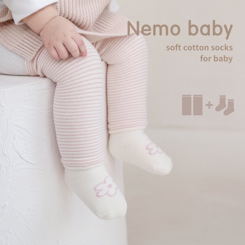 Baby Sock Knee High Leg Warmer for Infant Baby Boy Girl Korean Cute Floral Sock Spring Autumn Warm Crawling Knee Pad for Toddler