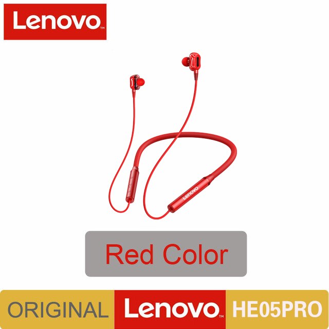 NEW Original Lenovo HE05Pro Bluetooth 5.0 Earphone Hanging Neck In-ear Sports Running Headset Magnetic Wireless Earphones IPX5