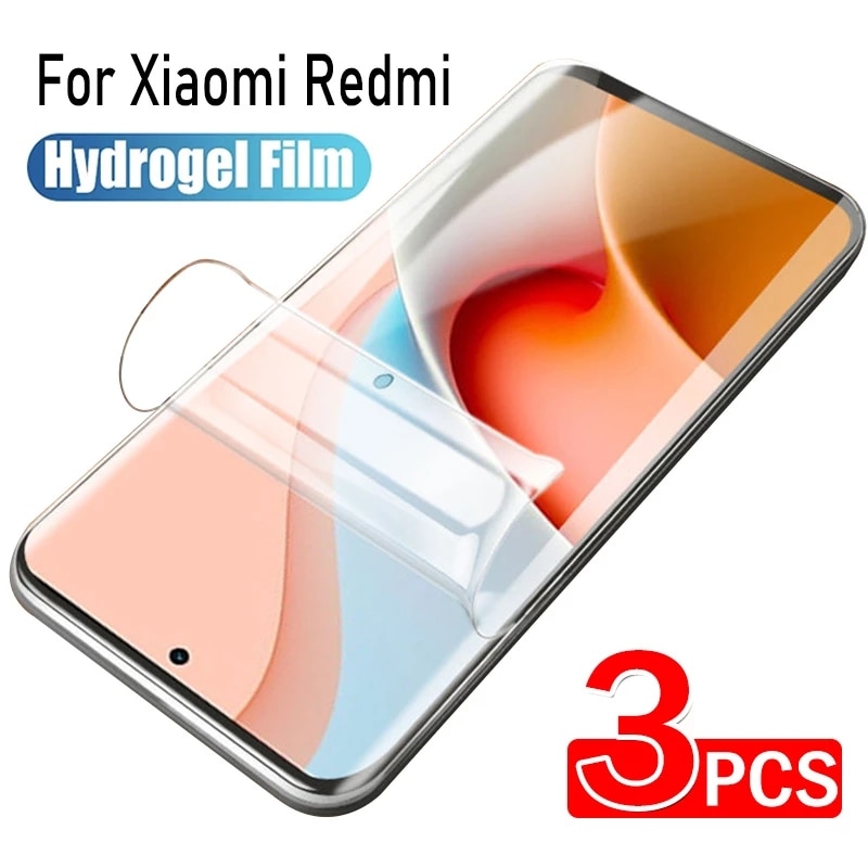 3PCS Hydrogel Film for Xiaomi Poco X3 Pro NFC F3 M3 M4 GT M5 Screen Protectors for Redmi Note 11 10 9 8 7 Pro 9S 10S 9A 9C film