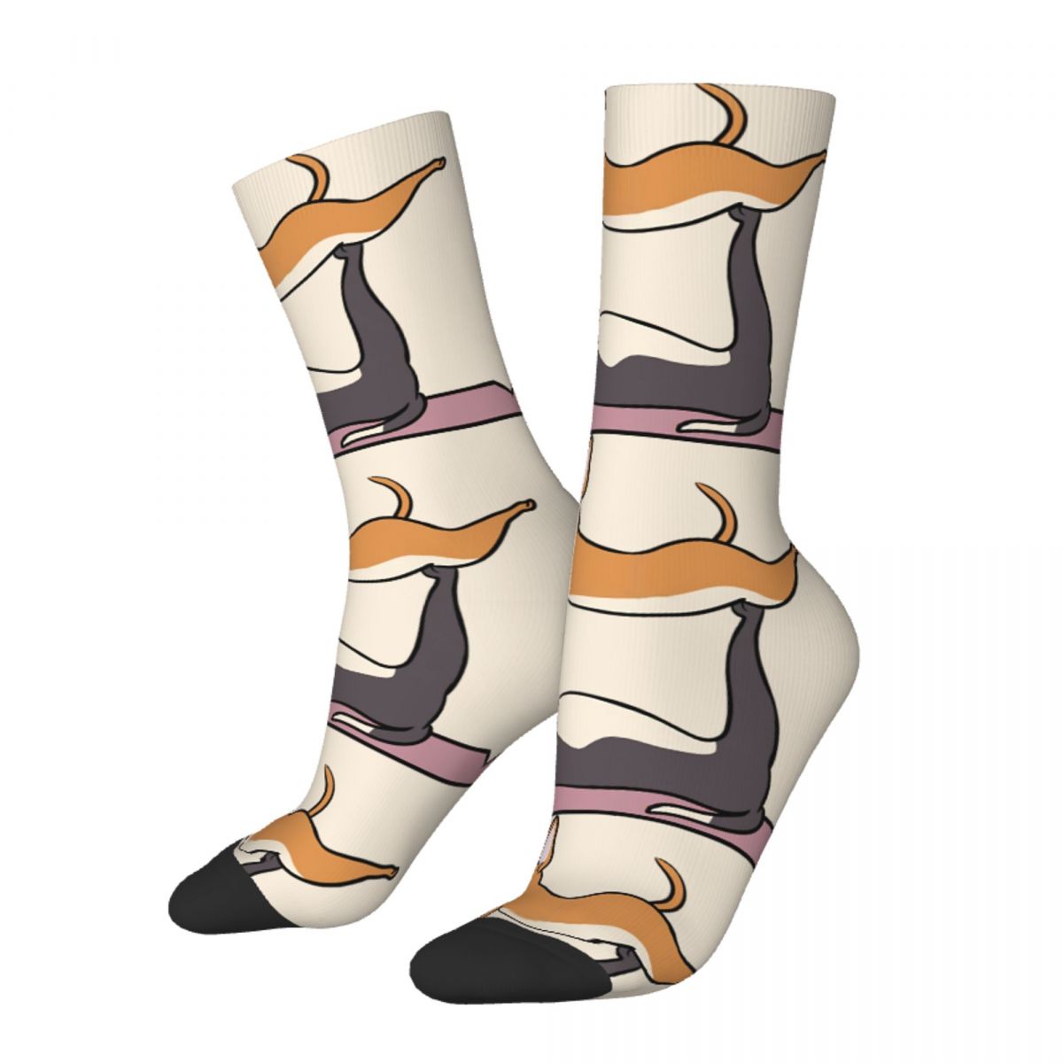 Funny Happy Men's Socks Acroyoga Retro Harajuku Chihuahua Pet Dog Lovers Street Style Novelty Pattern Crew Crazy Sock
