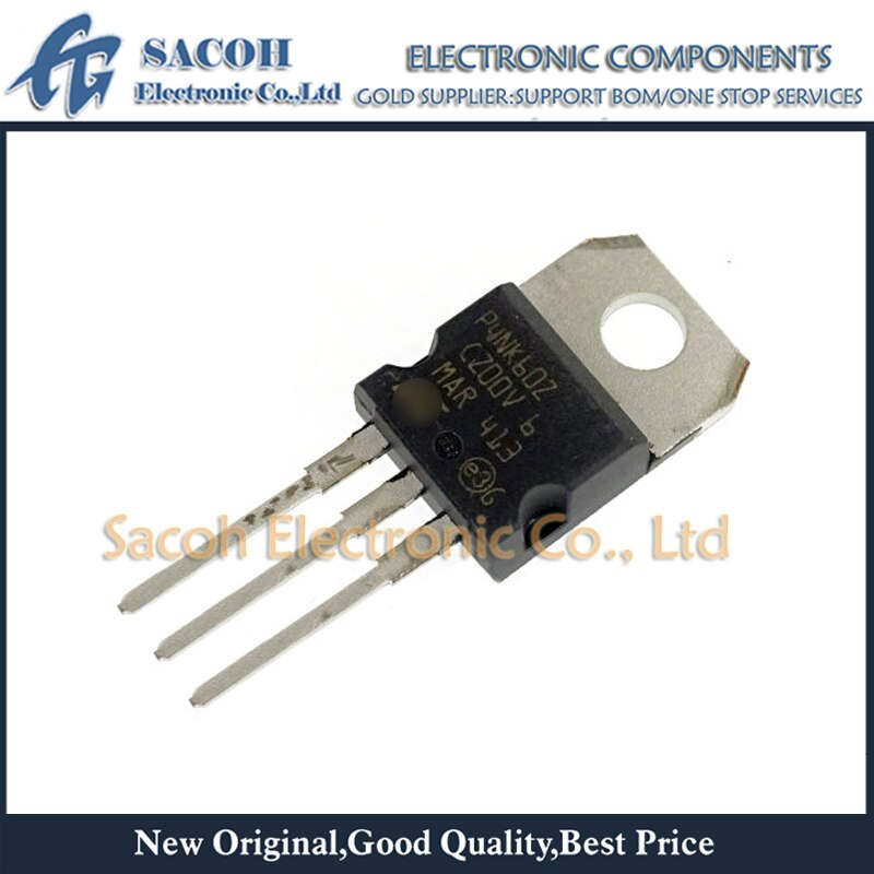 New Original 10PCS/Lot STP4NK60Z P4NK60Z or STP4NK60ZFP P4NK60ZFP TO-220 4A 600V Zener-Protected Power MOSFET