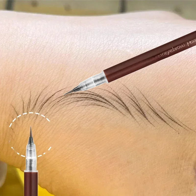 0.01mm Head Eyebrow Pencil Sweat-proof  Ultra Fine Liquid Eeyeliner Lying Silkworm Pen Lasting