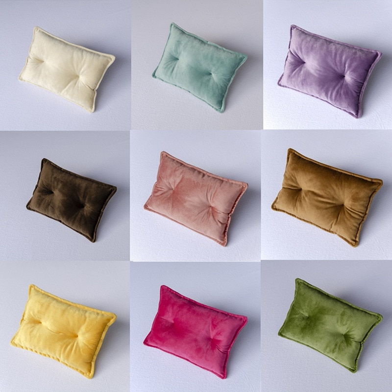 Baby Pillow Newborn Photography Props Posing Velvet Poses Cushion Mat Photography Shooting Accessories