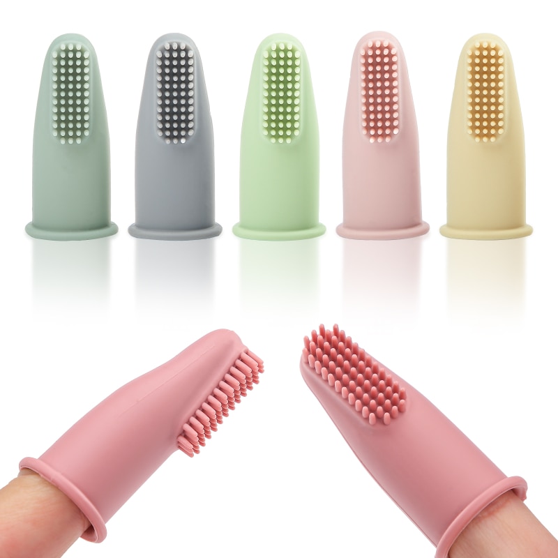 Baby Toothbrush Children 360 Degree Soft Finger Toothbrush Child Teethers BPA Free Silicone Teethbrush Kids Teeth Oral Care