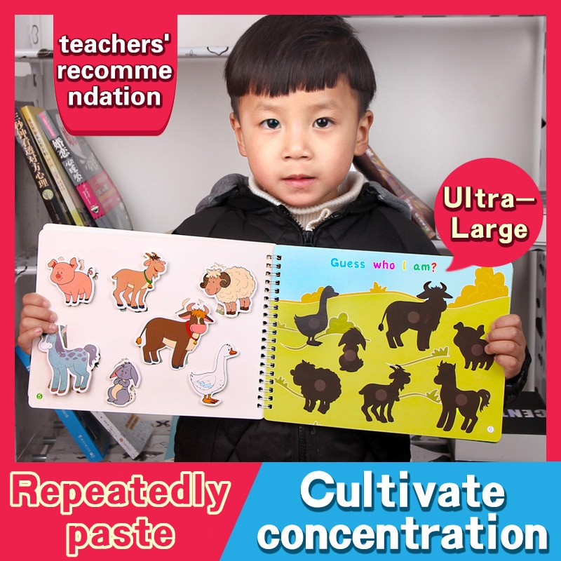 0-36M Quiet Book of Enlightenment Baby Early Learning Toy English Children's Books Parent-child Paper Puzzle Literacy Cards