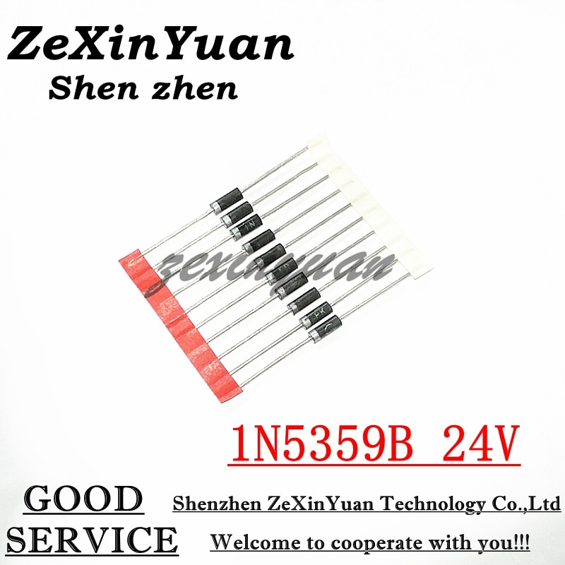 10PCS Zener Diode 5W 24V IN5359B 1N5359B 1N5359 5W DO-15 CASE17-02