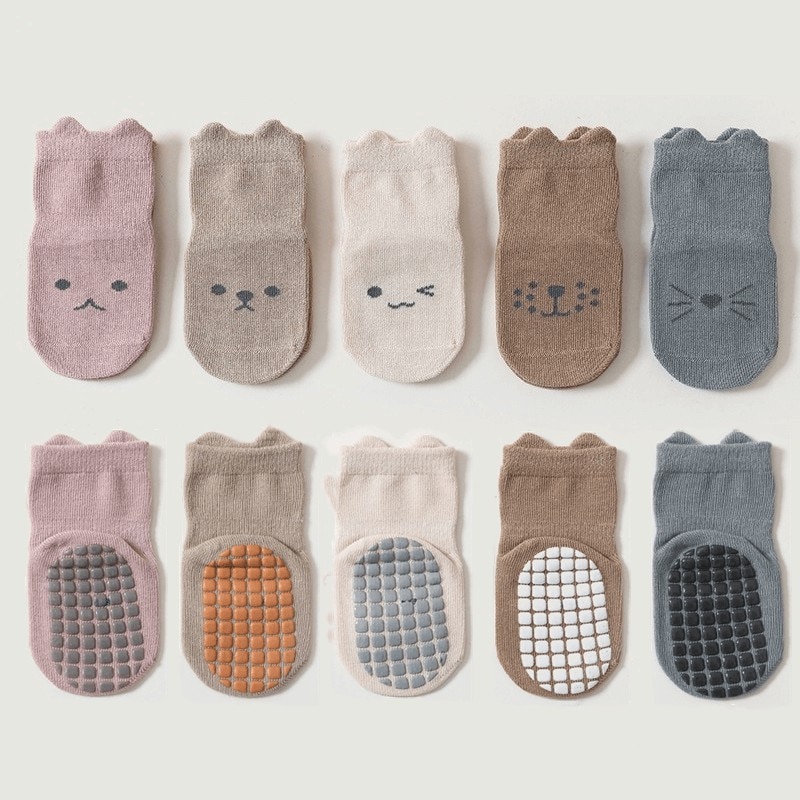 Baby Anti-slip Socks Children's Toddler Socks Newborn Boys Girls Rubber Bottom Socks Cute Cartoon Baby Socks Kids Socks