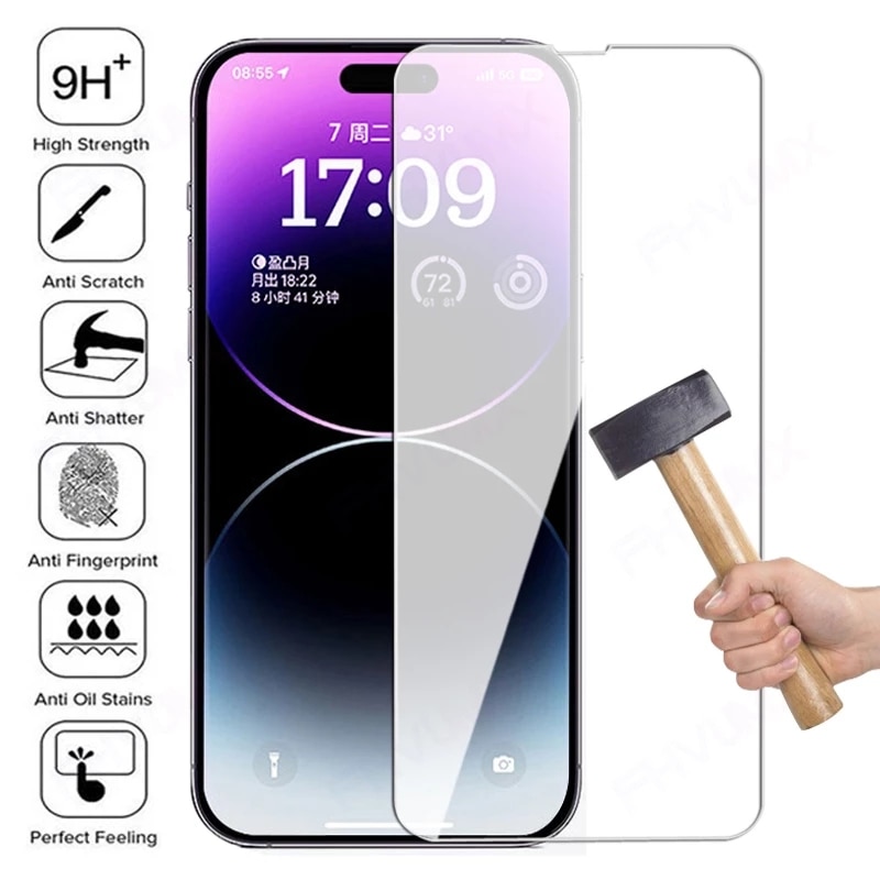 Screen Protector for iPhone 14 11 Pro Max 13 12 Mini Tempered Glass For iPhone X XS XR HD Front Glass 9H