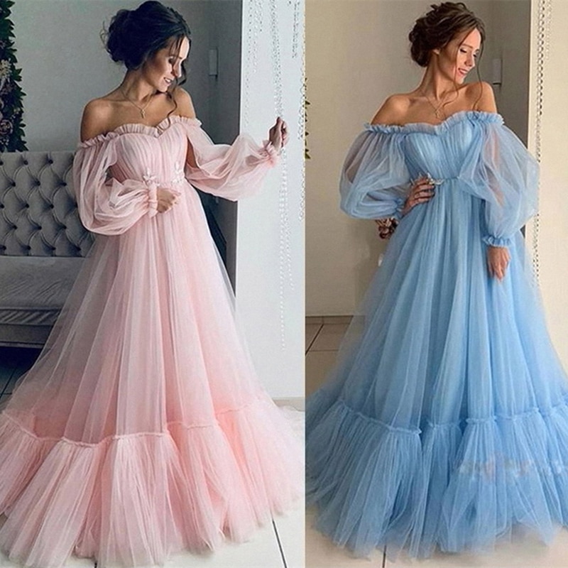 Tulle Maternity Dresses For Photo Session Sexy Long Pregnancy Dress Shooting Pregnant Woman Clothes Female Evening Wedding Gowns