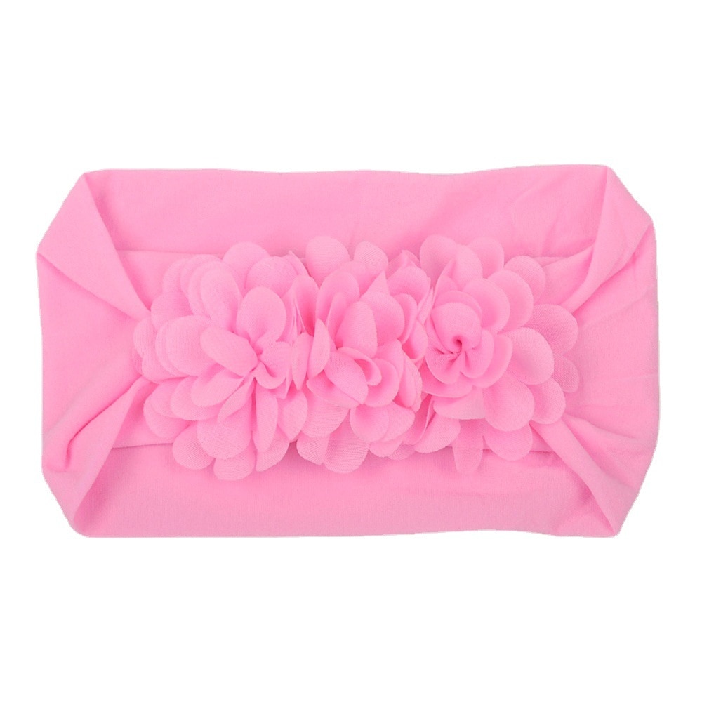 Children's Hair Accessories Chiffon Flowers Soft and Comfortable Stretch Nylon Baby Hair Band Cute Princess Baby Hair Band