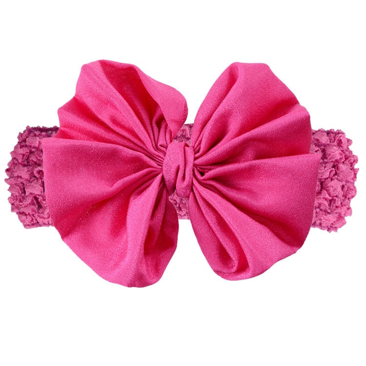 FBE CDG Fabric Chiffon Bow with Knitted Elastic Hairband Children's Baby Hair Accessories Headband