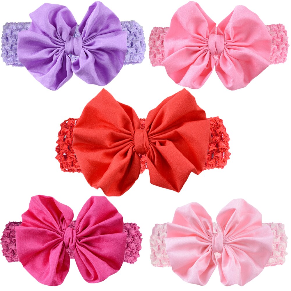 FBE CDG Fabric Chiffon Bow with Knitted Elastic Hairband Children's Baby Hair Accessories Headband