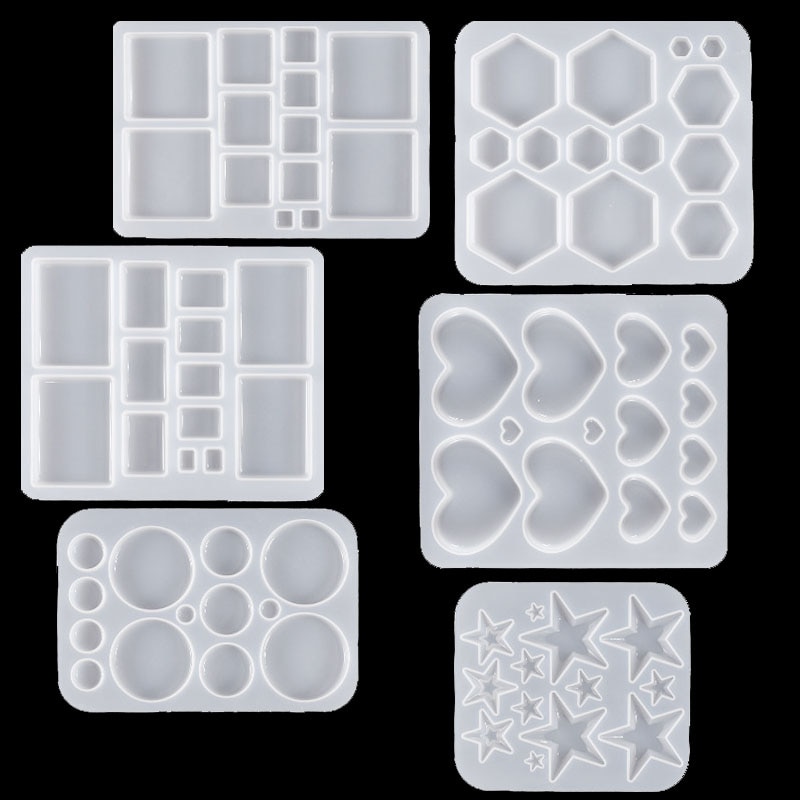 Cabochons Earring Resin Molds Simple Jewelry Silicone Molds for Epoxy Resin Casting Jewelry Earring Pendant Key Chains