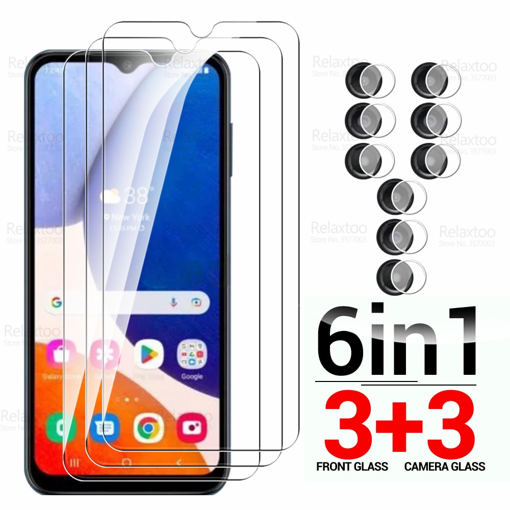 6in1 Protective Glass For Samsung Galaxy A14 5G Camera Tempered Glass Screen Protector Samung A14 A 14 14A A146B 2023 Cover Film
