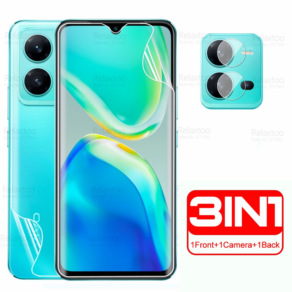 3To1 Camera Glass Back Front Hydrogel Film For Vivo V25 Screen Protector On VivoV25 Pro V 25 25V V25Pro 5G V25E 2022 Soft Film