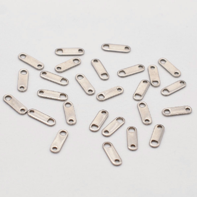 50/20pcs Stainless Steel End Tag for Extension Chain DIY Jewelry Finding Accessories