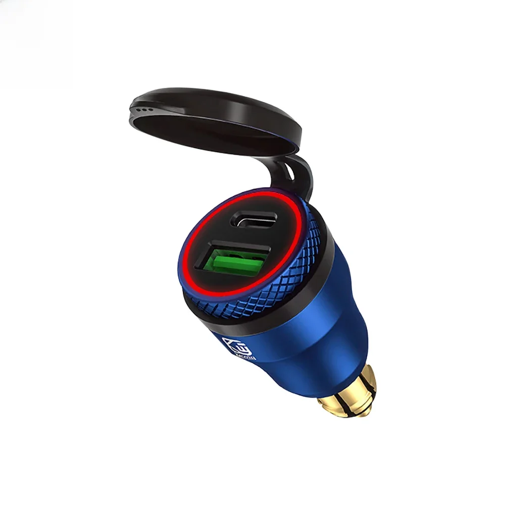 Aluminium USB Charger 30W PD Type-C QC 3.0 Quick Charger Adapter Waterproof for Hella DIN Socket/