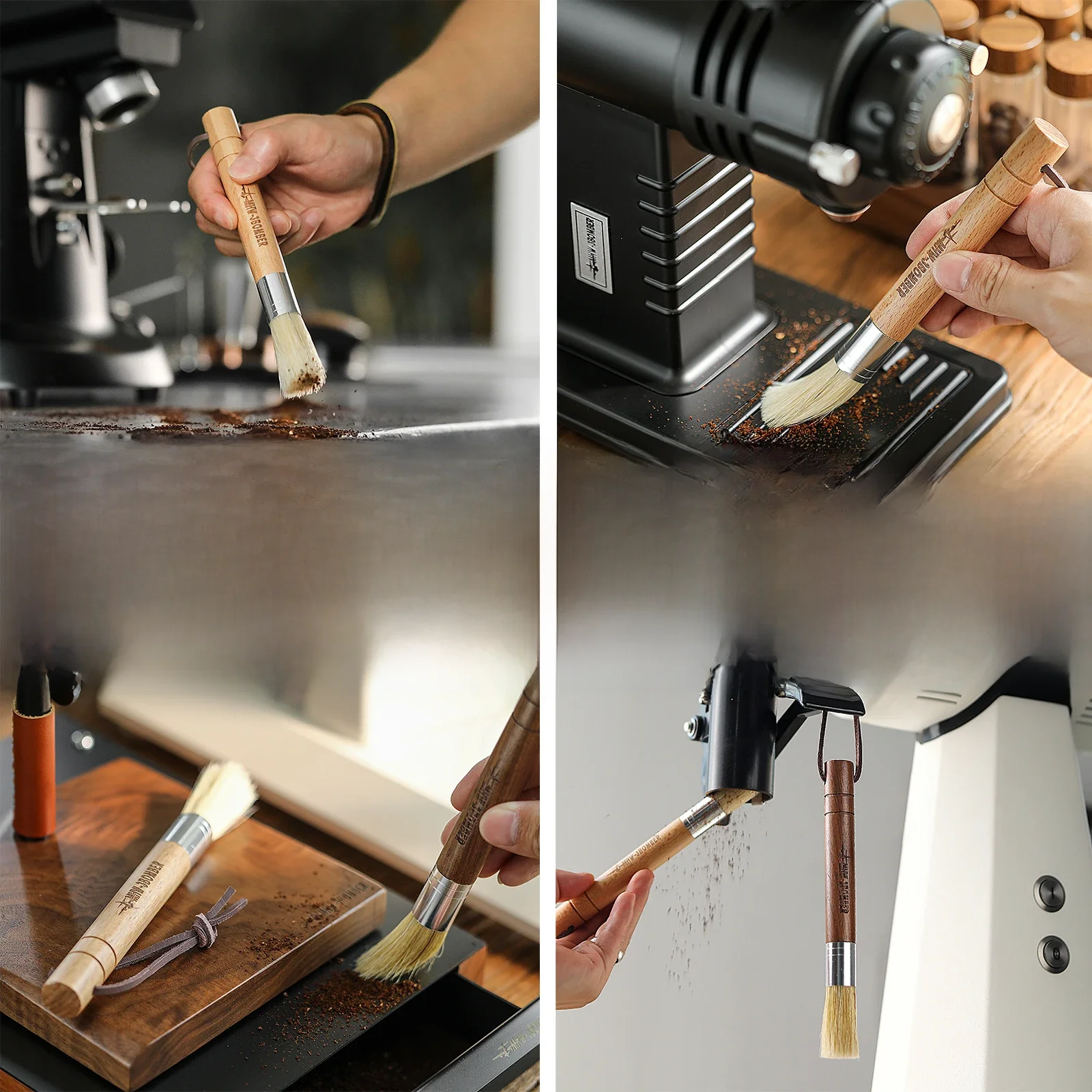 MHW-3BOMBER Coffee Grinder Cleaning Brush Dusting Espresso Brush Accessories for Home Barista
