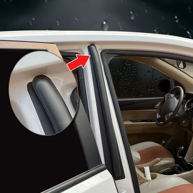 Car Door Middle Column Sealing Strip Auto Door Pillar Sealant Trim for Noise Insulation