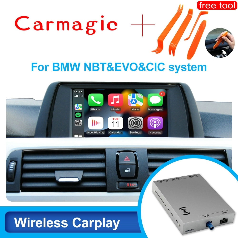 Wireless Carplay Interface Box For BMW X1 X3 X5 X6 F02 F07 F10 F20 F21 F30 F34 E60 E70 E81 E84 E90 NBT EVO CCC CIC