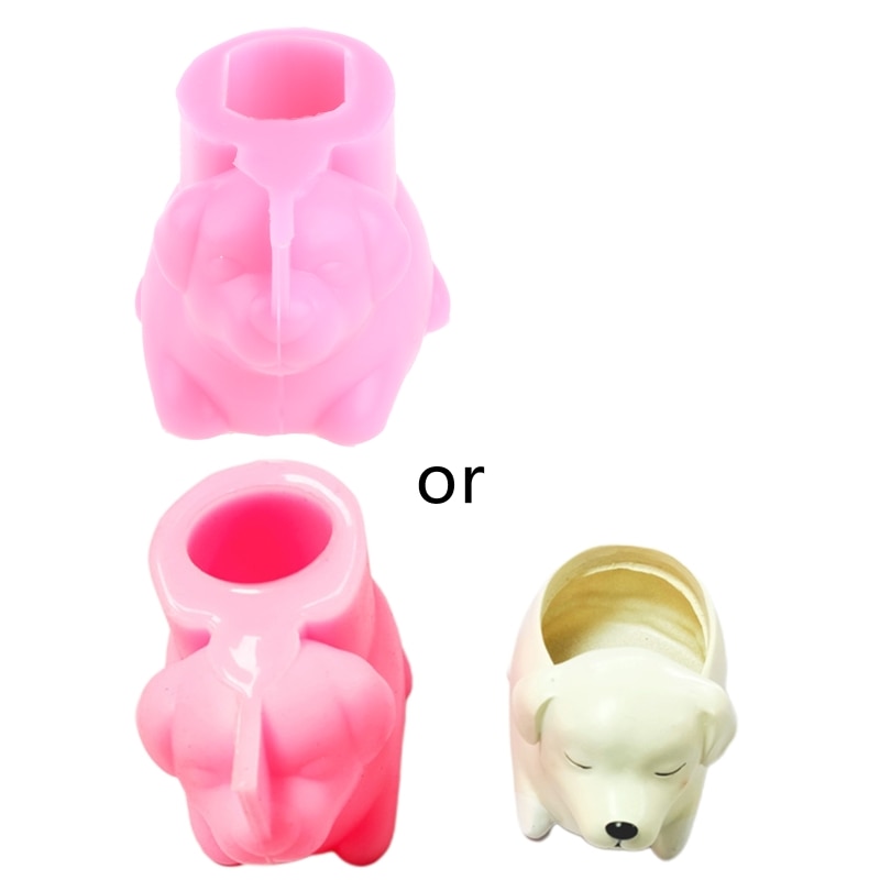 for Creative Puppy-shape Silicone Mold DIY Handmade Crafts Ornaments 3D Mold Birthday Gift Party Decorations Supplies
