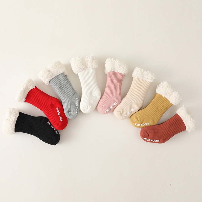 Winter Super ThickBaby SocksWarm FleeceNon SlipToddler KidsThermalFloor Socks 0-3 Years