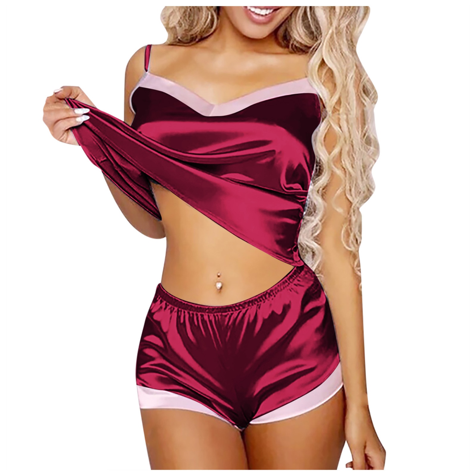 Women's Sleepwear Sexy Pajama Sets Nightwear Sleeveless Tops+shorts 2 Pieces Sets Pyjama Sets For Women Pijama Home Clothes