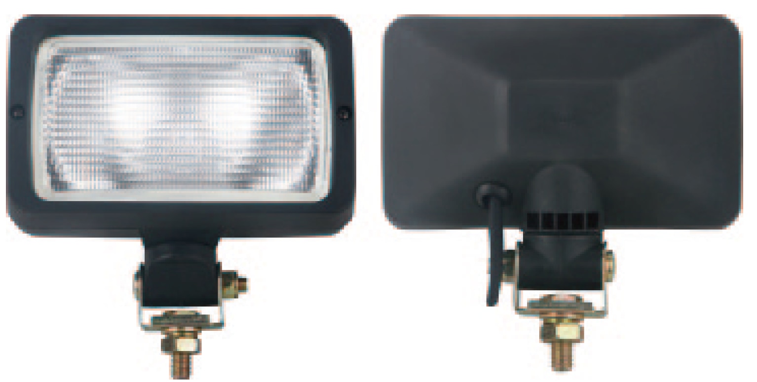 Rectangle 24V Halogen Work Light Side Mounting Flood Beam Digger Jeep Offroad *2PCS