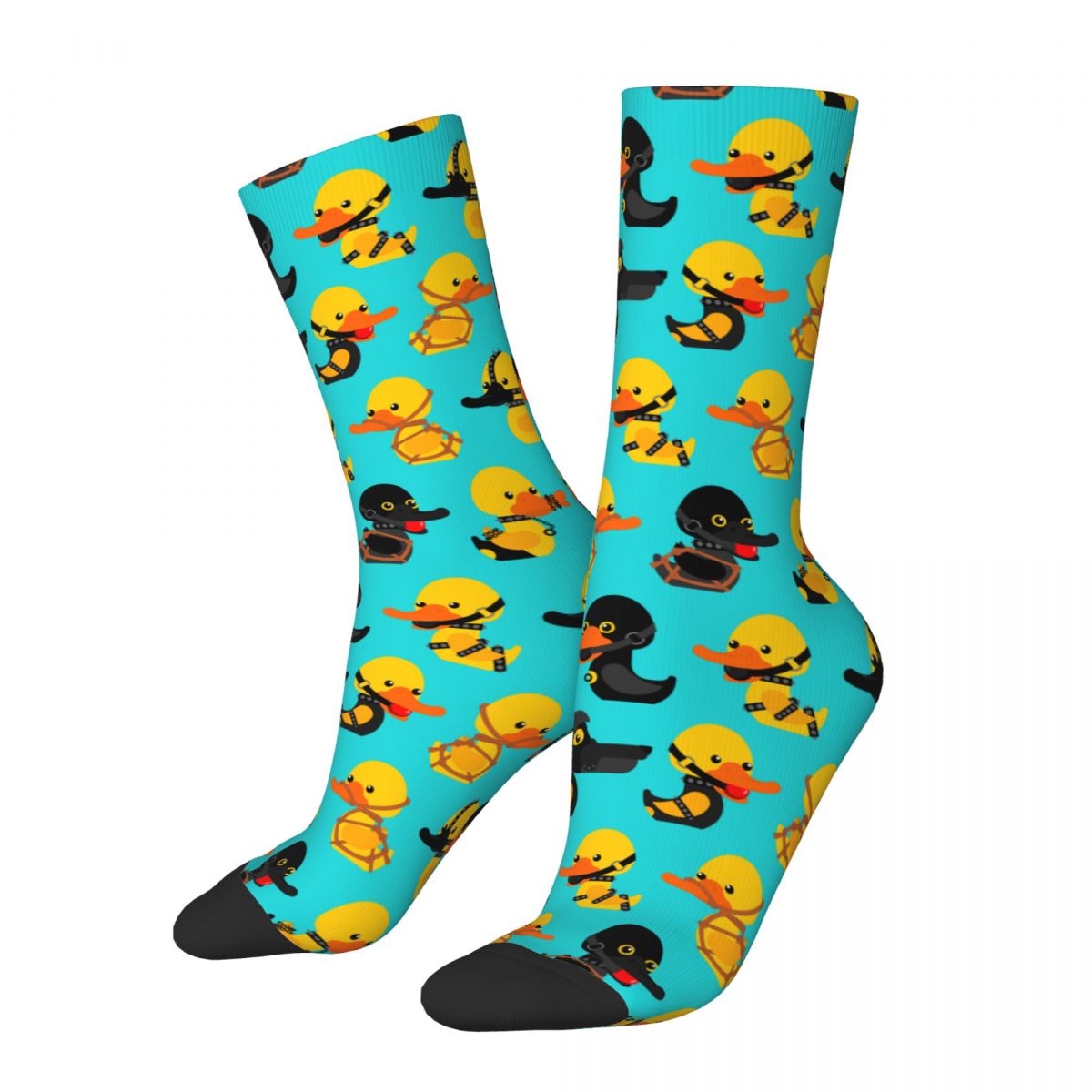 BDSM Duck Funny Merch Crew Socks Non-slip Skateboard Crew Socks Warm for Womens Best Gift Idea