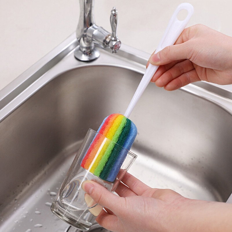 Washing Sponge Cleaning Brush Scrubber With Handle Cleaning Utensils Brush