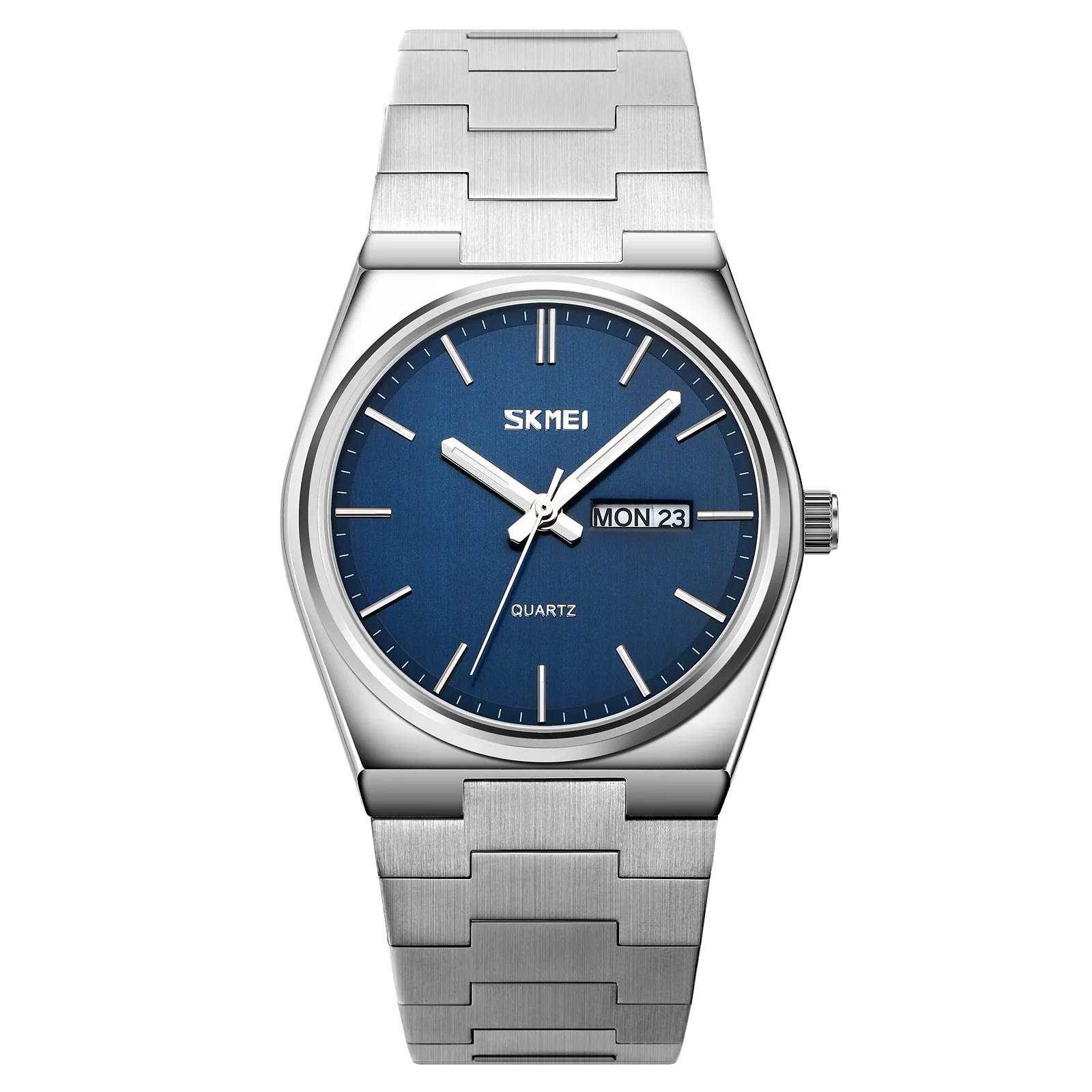 SKMEI New Casual Quartz Clock Male Full Steel Time Week Date Sports Watch Mens Waterproof Business