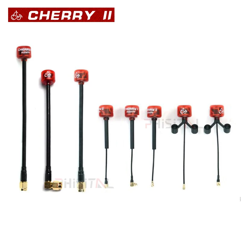 RUSHFPV Cherry 2 II 5.8G 1.8DBI FPV Antenna LHCP RHCP SMA UFL IPEX MMCX for FPV Freestyle Analog
