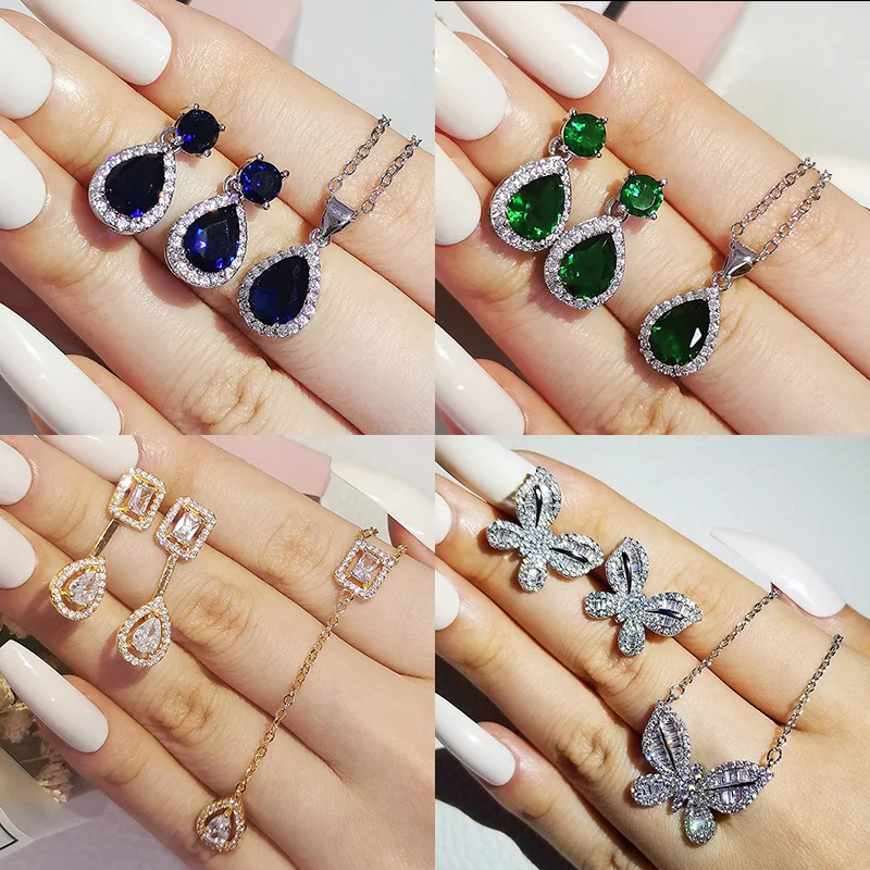 2pcs Pack 2023 New Luxury Butterfly silver color bride Dubai Wedding For Women Lady Anniversary Gift