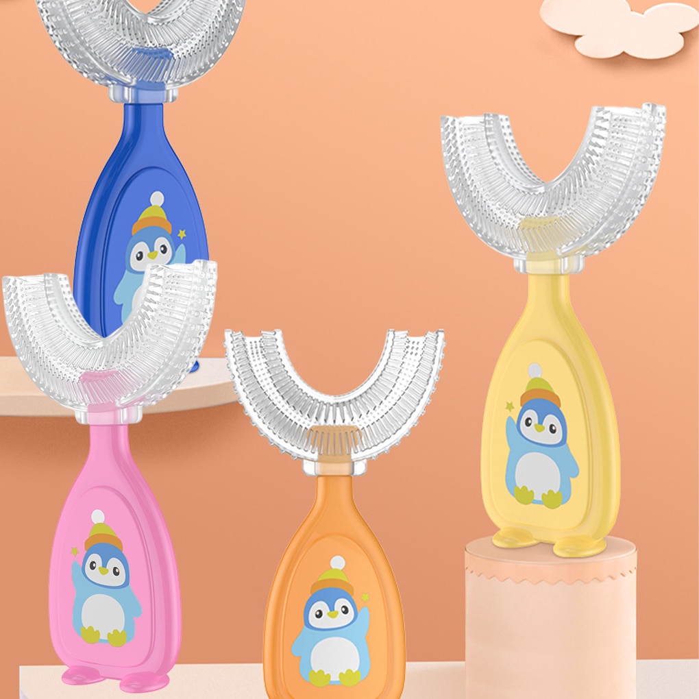Silicone Portable U-Shaped Double-Sided Toothbrush Newborn Baby Reusable Training Brushes Sensory All Rounded Gadget