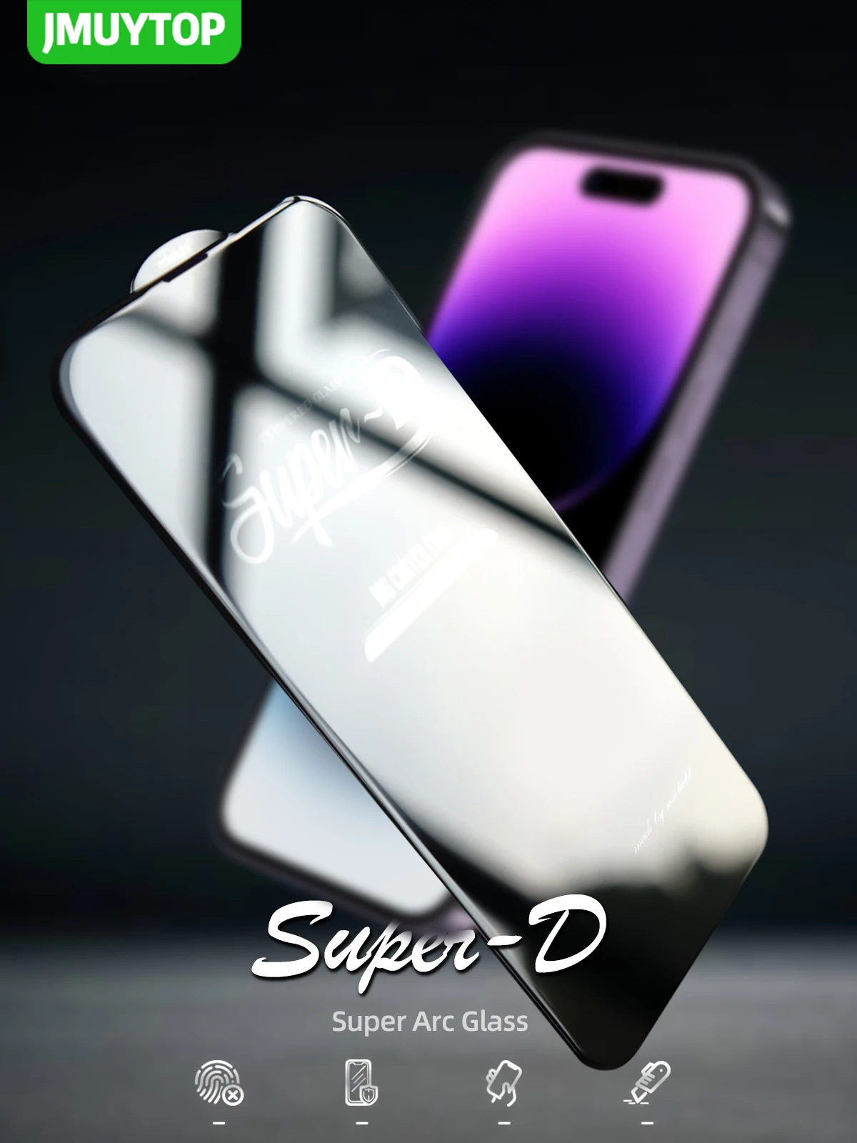 Super Glass for iphone 14 13 Pro Max screen protector best Oleophobic Coating 2.5D edge full glue