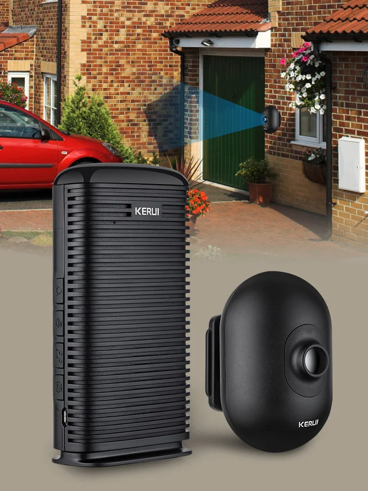 KERUI DW9 Garage Alarm Wireless Driveway Welcome Burglar Alarm Waterproof Outdoor PIR Motion Sensor