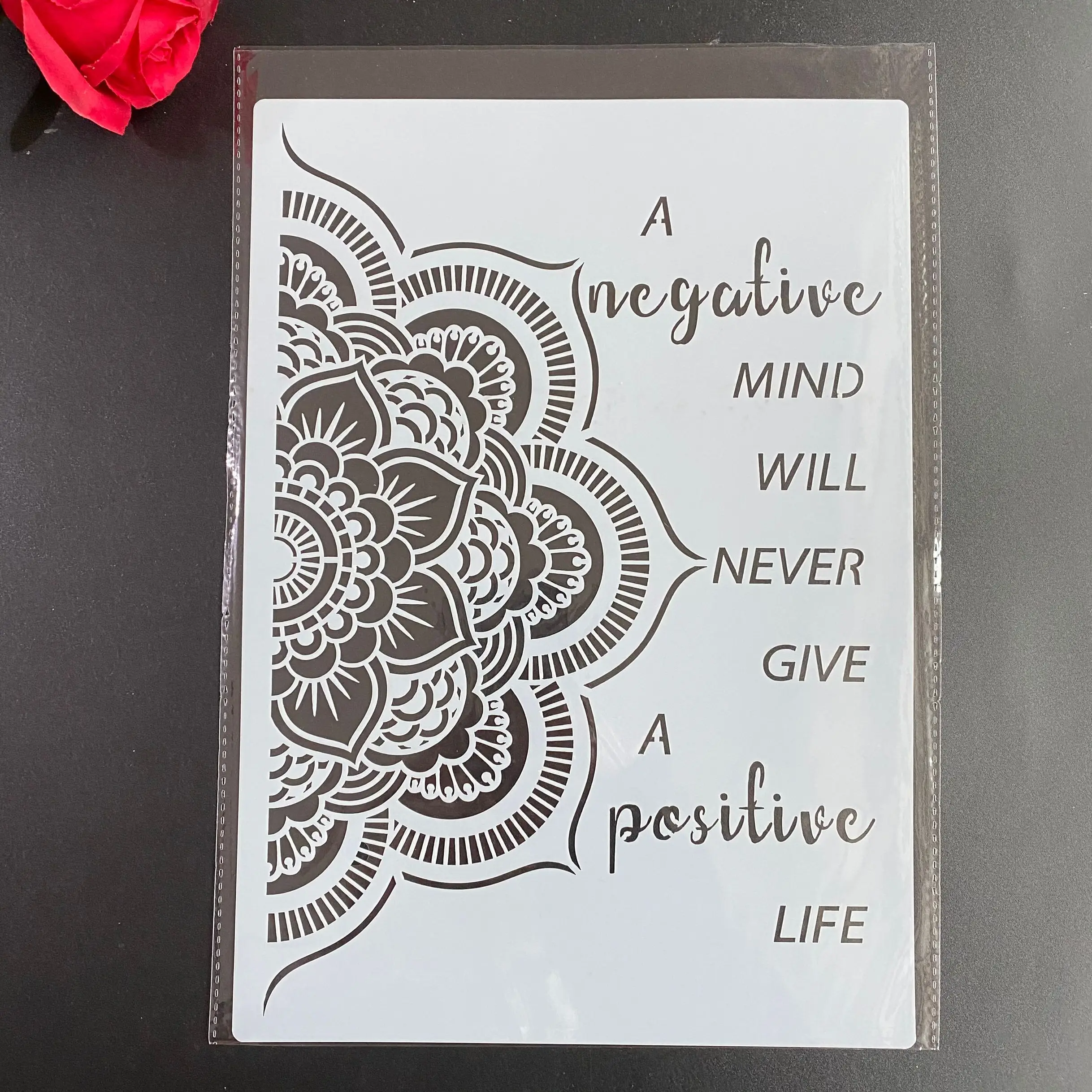 DIY Stencils Wall Painting Scrapbook Coloring Embossing Album Decorative Paper Card Template,wall A4 29 * 21cm 1/2 Mandala