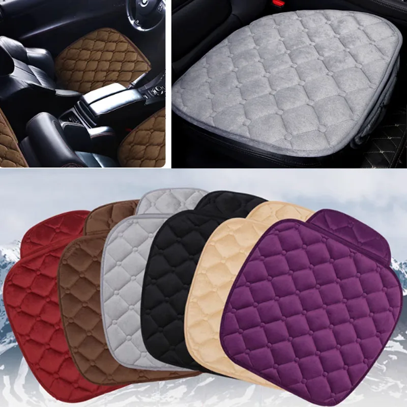 Universal Car Seat Cover Short plush Cushion Anti-slip Front Chair Seat Breathable Pad Car Seat