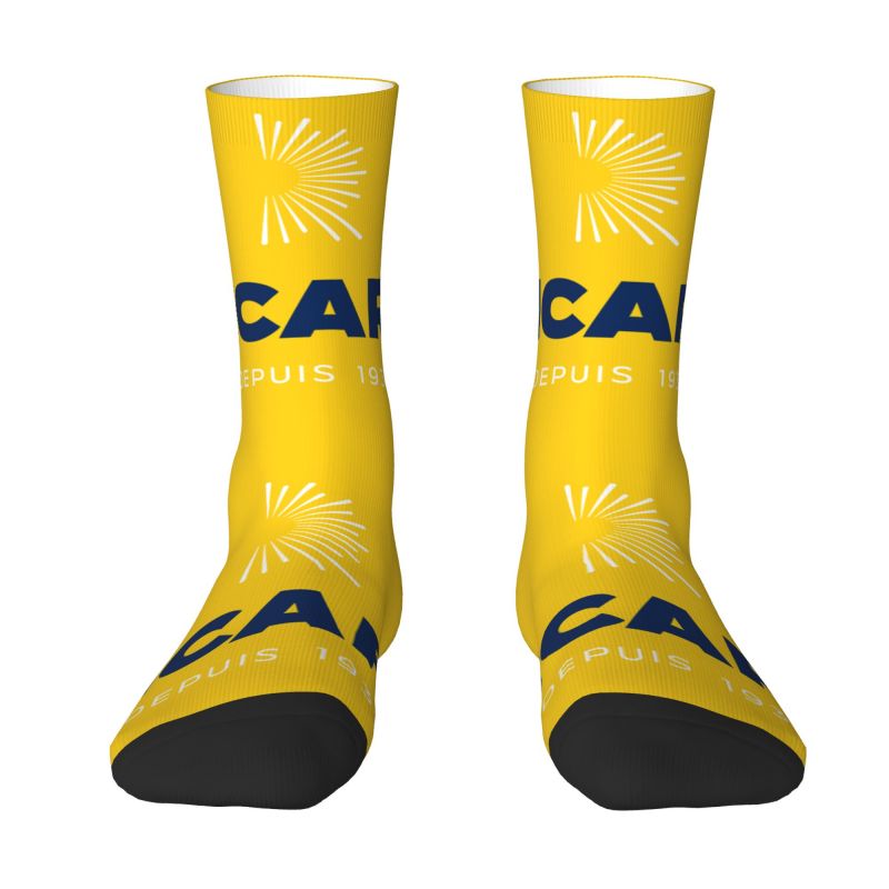 Marseille France Ricard Logo Mens Crew Socks Unisex Fashion Spring Summer Autumn Winter Dress Socks