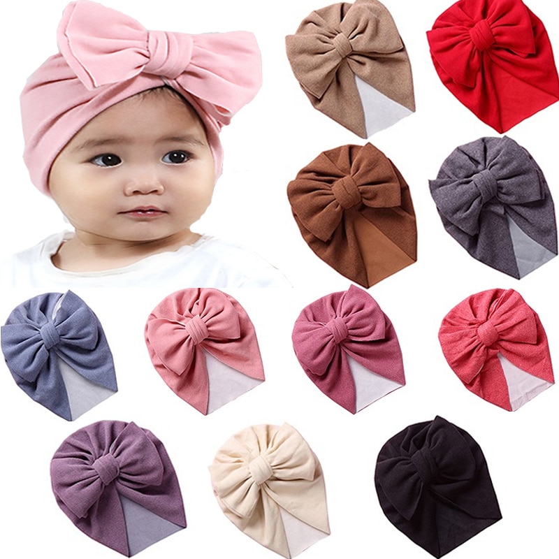 Knot Bow Baby Headbands Toddler Headwraps Infant Haarband Turban Hats Babes Caps Elastic Hair Accessories 2022 Head Wraps