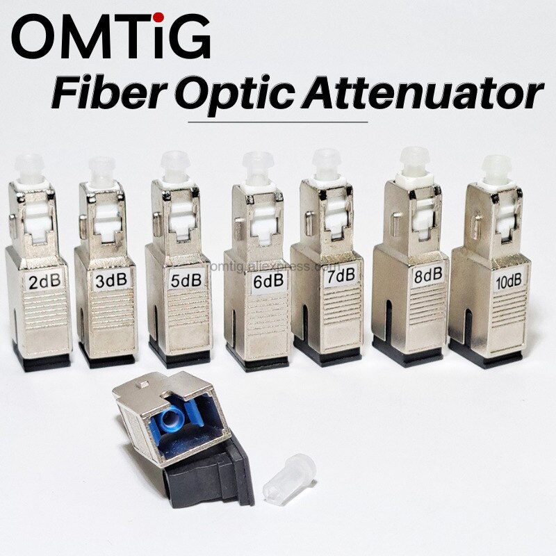 1pcs SC UPC Fiber Optic Attenuator Single-mode Fiber Optic Male to Female Connector 0DB/5DB/7DB/10DB/10DB Adapter