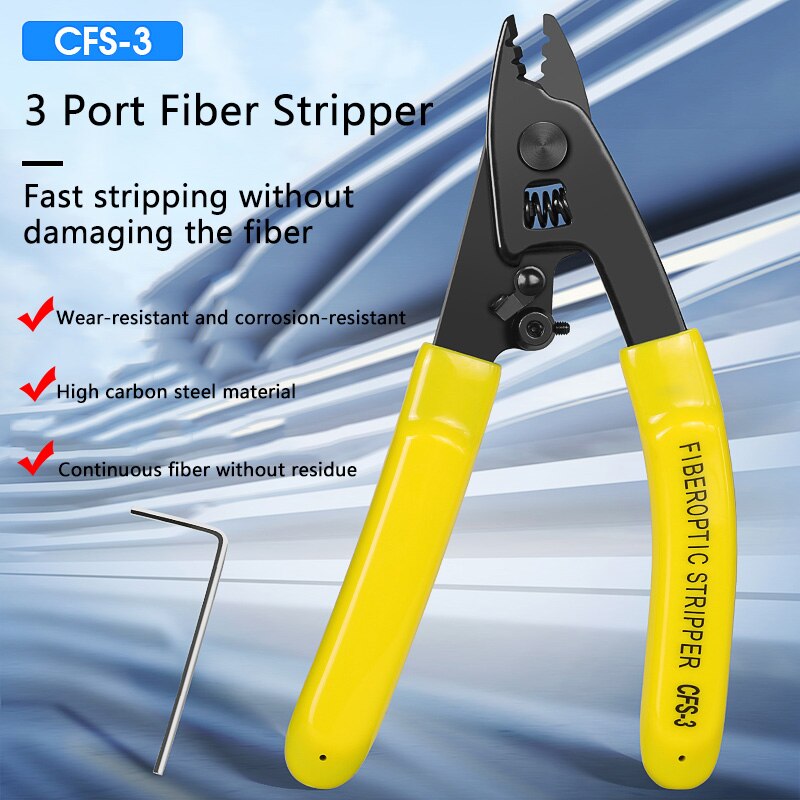 5pcs/Lot CFS-3 Three-port Fibre Stripper CFS-3 Fiber Stripping Pliers / Wire Strippers Three Hole Stripper Plier for Miller