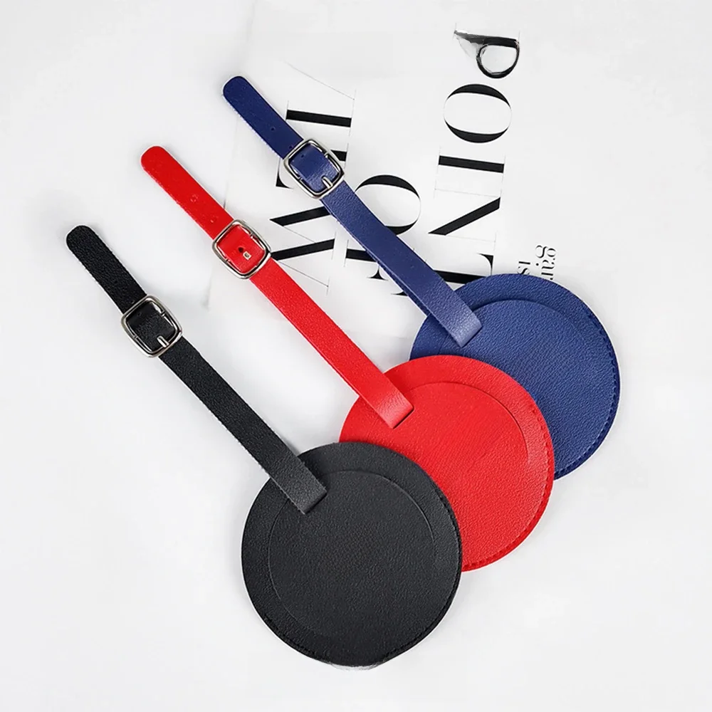 Fancy Lovely Round Luggage Tag Custom Letters Popular Travel Accessories Suitcase Baggage Card Tag
