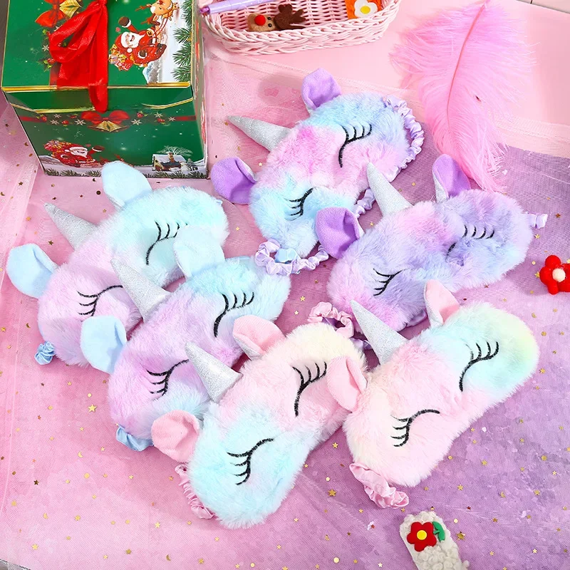 Plush Anime Sleeping Eye Mask Cute Kids Sleep Mask Cartoon 3D Eye Cover Eye Blindfolds Travel Eye