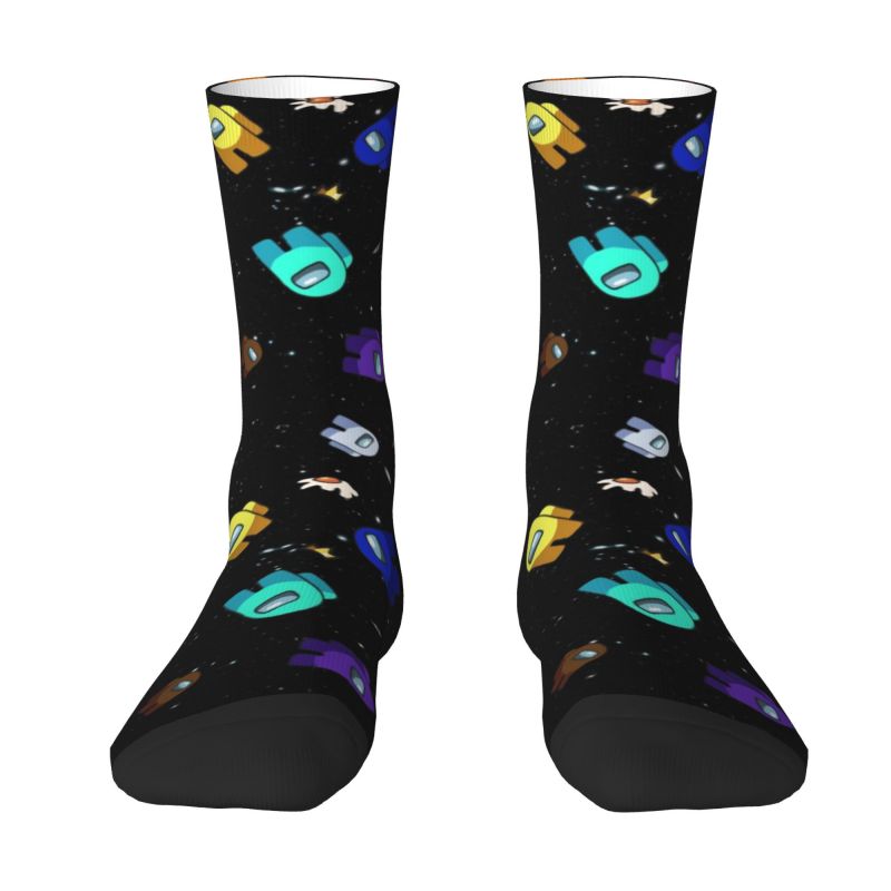 Among Of Us Men's Crew Socks Unisex Cute 3D Printing Dress Socks