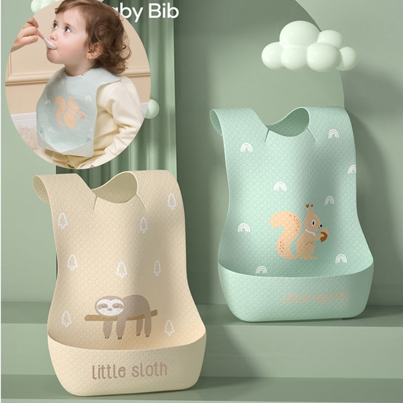 10pcs/lot Disposable Baby Bib Rice Pocket Thickened Waterproof Saliva Towel Portable Anti-dirty Children's Bib Kids Accesso