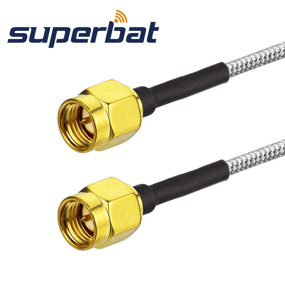 Superbat SMA Male to Plug 6Ghz RF Cable Assembly Pigtail Cable RG405 15cm Semi-Flexible
