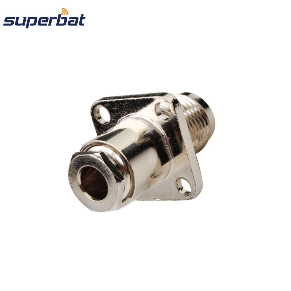 Superbat 10pcs TNC Clamp Female with 4 hole Panel Mount RF Coaxial Connector for Cable RG58 RG142 LMR195