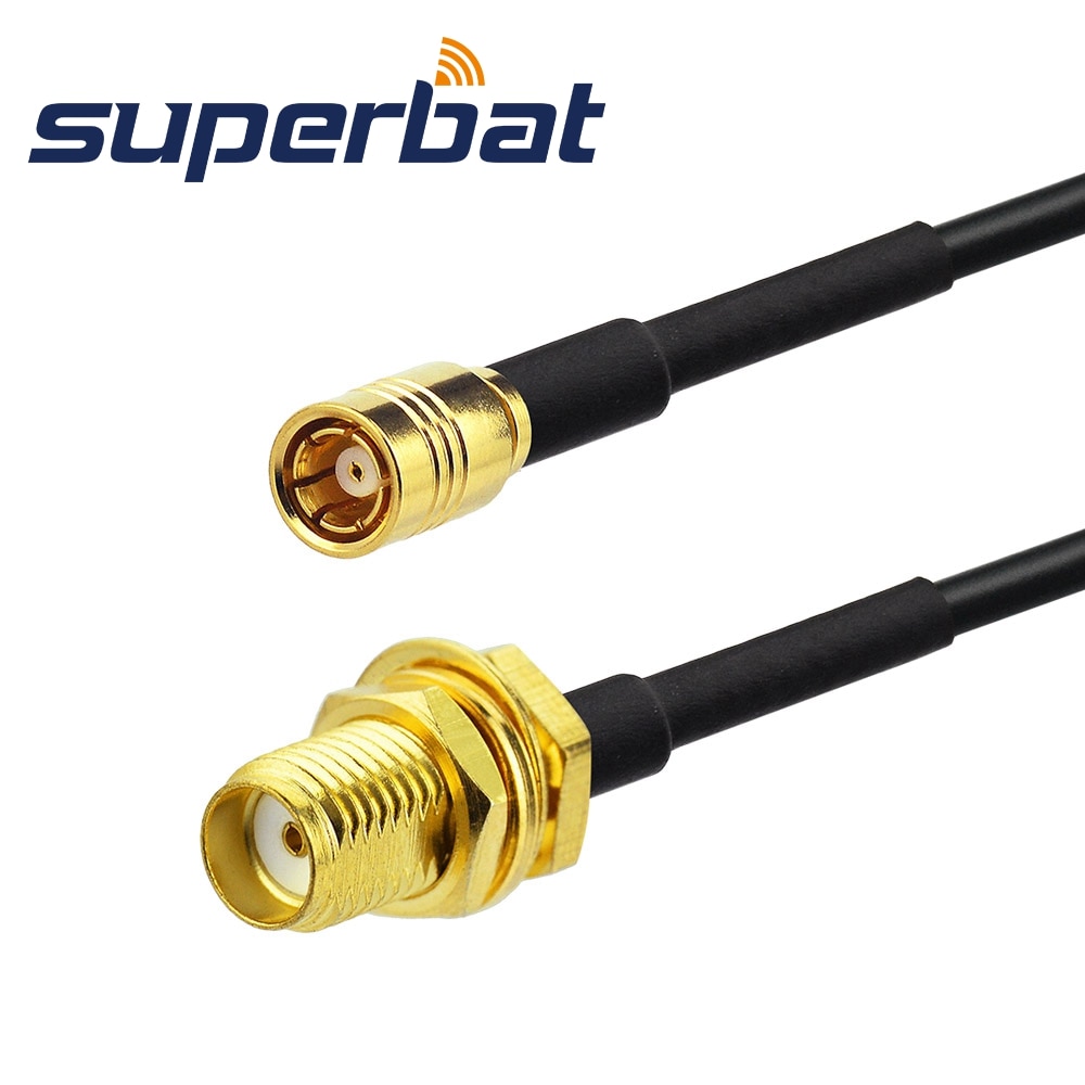 Superbat DAB/DAB+ Car Radio Aerial Adaptor SMA Jack to SMB Female Connector RF Coaxial Cable for Grundig DAB