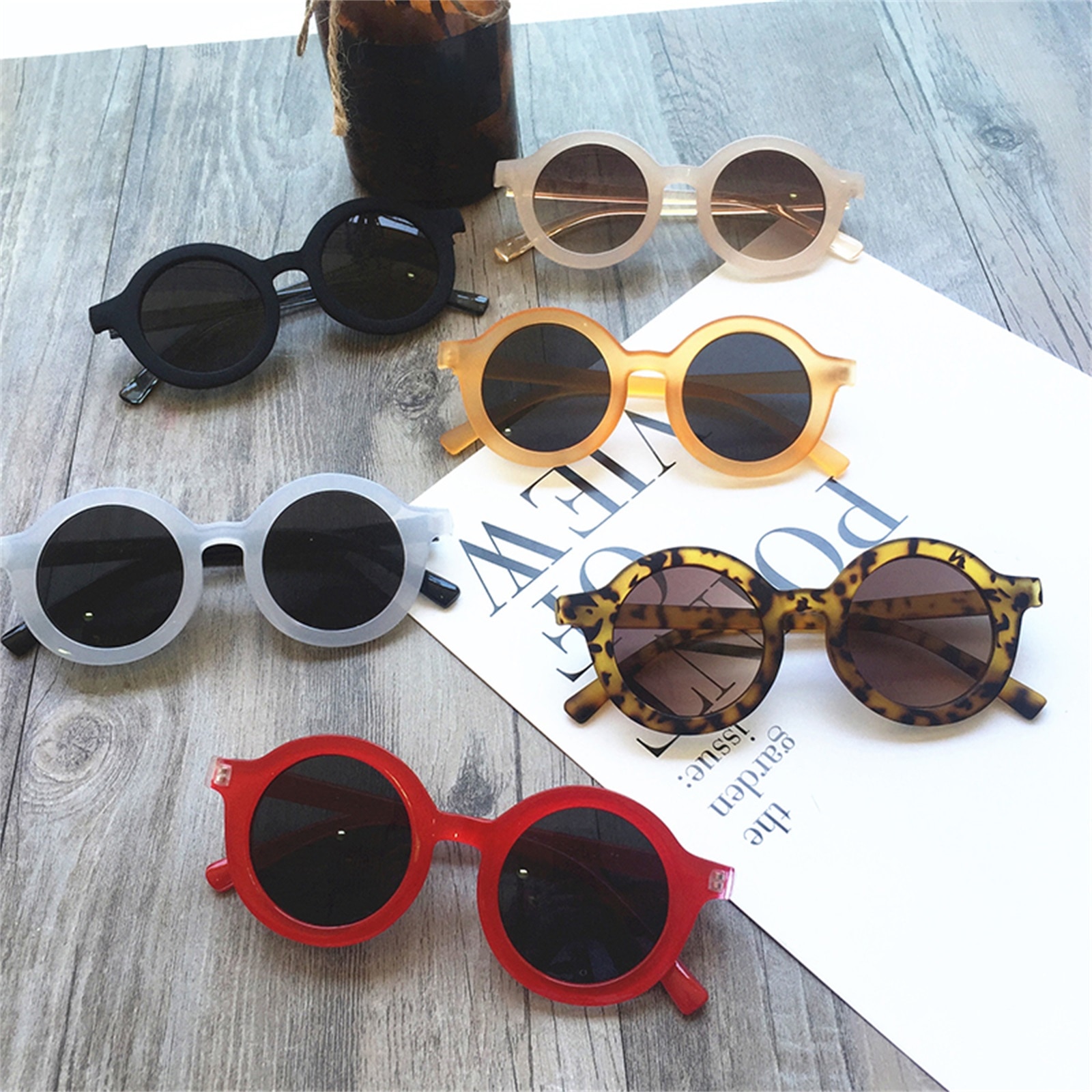 Child Sunglasses Cute UV Protection Kids Round Glasses for Summer Outdoor Travel